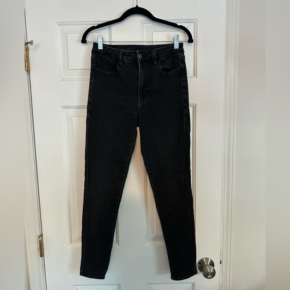 American Eagle Black Denim, Highest Rise Skinny